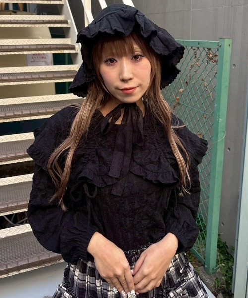 Candy Stripper（キャンディストリッパー）の「DRAWSTRING RIBBON ブラウス（シャツ/ブラウス・レディース・ライトグレー/ブラック/オフホワイト・FREE）」の18枚目の写真