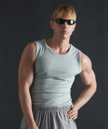 PHERMENON（フェルメノン）の「マッスルフィットシンボル無地スリーブレス - グレー（Tシャツ/カットソー）」