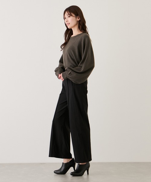 Jayro(ジャイロ)の「HAKIYASE裏起毛ワイドパンツ(その他パンツ・レディース・ブラック/ホワイト系その他・38)」の7枚目の写真