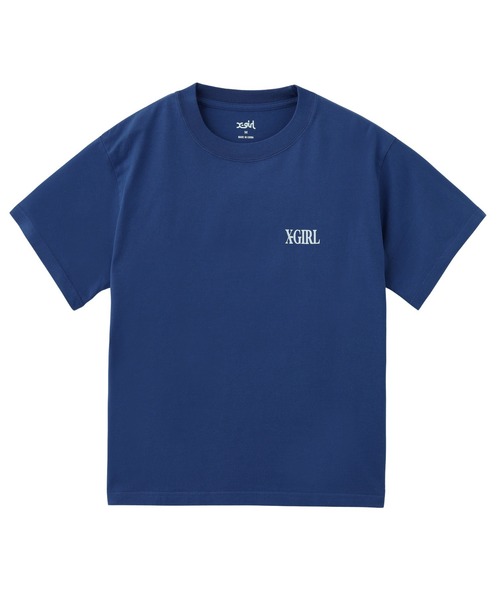 X-girl(エックスガール)の「COLORFUL LOGO S/S TEE(Tシャツ/カットソー・レディース・ブルー/ブラック/ホワイト・S/M/L)」の5枚目の写真