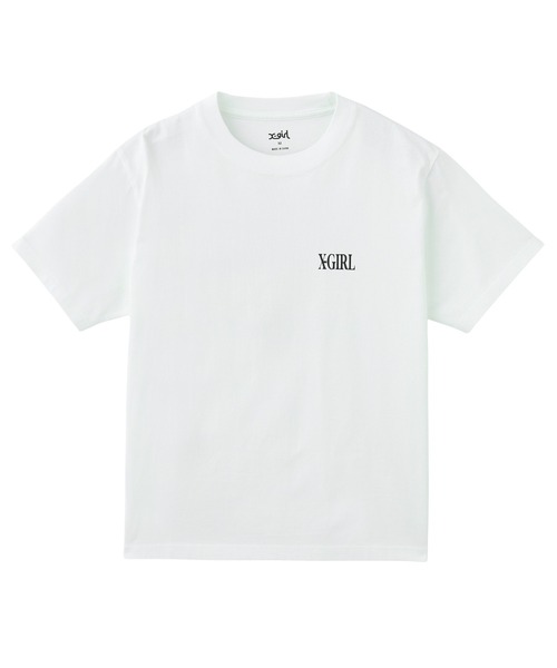 X-girl(エックスガール)の「COLORFUL LOGO S/S TEE(Tシャツ/カットソー・レディース・ブルー/ブラック/ホワイト・S/M/L)」の4枚目の写真