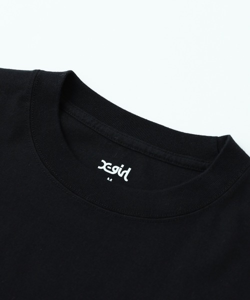X-girl(エックスガール)の「COLORFUL LOGO S/S TEE(Tシャツ/カットソー・レディース・ブルー/ブラック/ホワイト・S/M/L)」の7枚目の写真