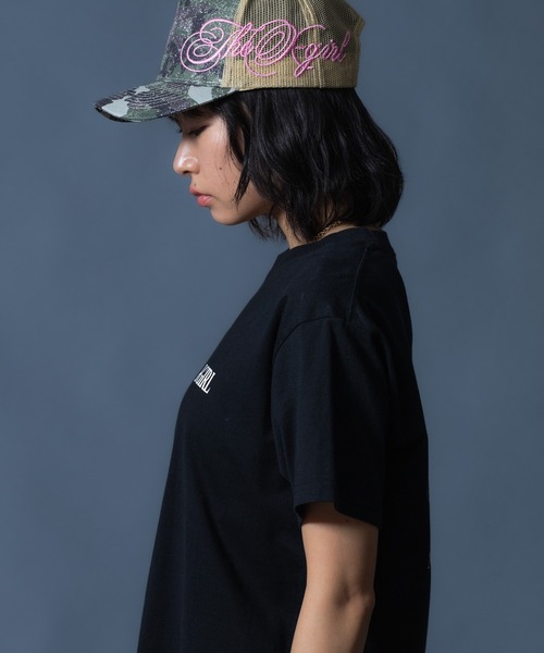 X-girl(エックスガール)の「COLORFUL LOGO S/S TEE(Tシャツ/カットソー・レディース・ブルー/ブラック/ホワイト・S/M/L)」の16枚目の写真