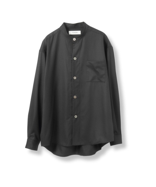 Blank Product.(ブランクプロダクト)の「【TENON】SUPER 120`s BAND COLLAR SHIRT(シャツ/ブラウス・メンズ・チャコールグレー/ブラック・LARGE/MEDIUM)」の1枚目の写真