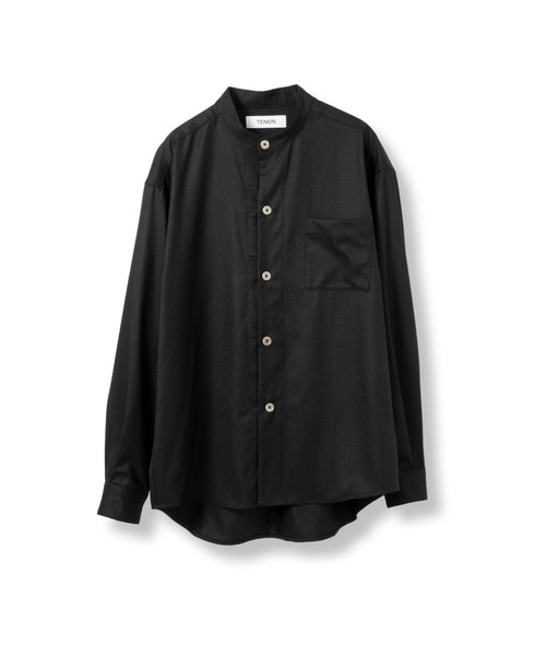 Blank Product.(ブランクプロダクト)の「【TENON】SUPER 120`s BAND COLLAR SHIRT(シャツ/ブラウス・メンズ・チャコールグレー/ブラック・LARGE/MEDIUM)」の3枚目の写真