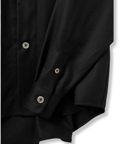 Blank Product.(ブランクプロダクト)の「【TENON】SUPER 120`s BAND COLLAR SHIRT(シャツ/ブラウス・メンズ・チャコールグレー/ブラック・LARGE/MEDIUM)」の6枚目の写真