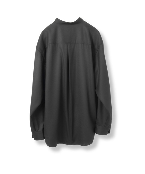 Blank Product.(ブランクプロダクト)の「【TENON】SUPER 120`s BAND COLLAR SHIRT(シャツ/ブラウス・メンズ・チャコールグレー/ブラック・LARGE/MEDIUM)」の7枚目の写真