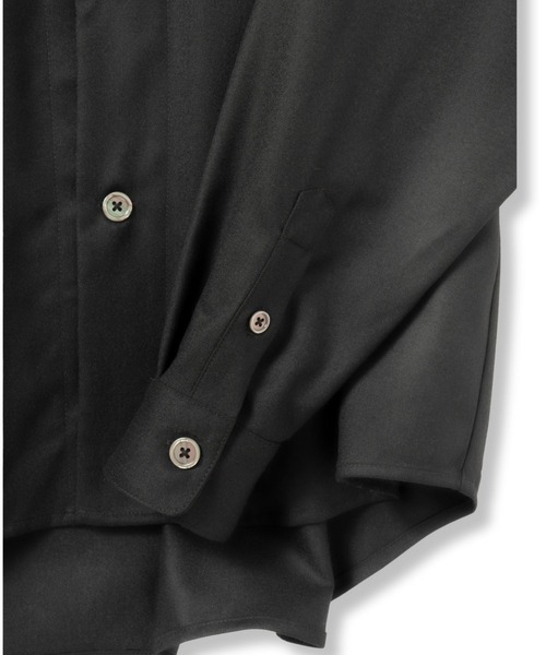 Blank Product.(ブランクプロダクト)の「【TENON】SUPER 120`s BAND COLLAR SHIRT(シャツ/ブラウス・メンズ・チャコールグレー/ブラック・LARGE/MEDIUM)」の9枚目の写真
