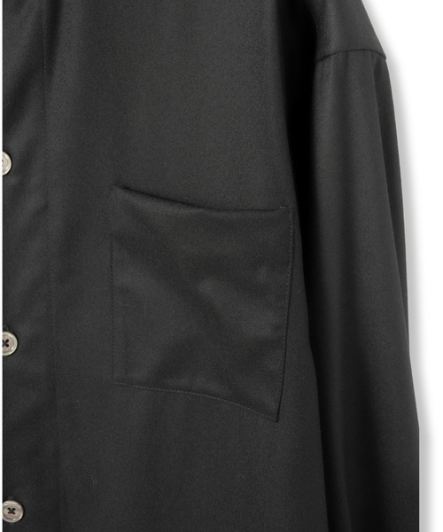 Blank Product.(ブランクプロダクト)の「【TENON】SUPER 120`s BAND COLLAR SHIRT(シャツ/ブラウス・メンズ・チャコールグレー/ブラック・LARGE/MEDIUM)」の10枚目の写真
