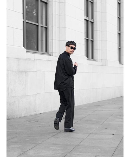 Blank Product.(ブランクプロダクト)の「【TENON】SUPER 120`s BAND COLLAR SHIRT(シャツ/ブラウス・メンズ・チャコールグレー/ブラック・LARGE/MEDIUM)」の11枚目の写真