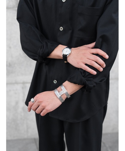 Blank Product.(ブランクプロダクト)の「【TENON】SUPER 120`s BAND COLLAR SHIRT(シャツ/ブラウス・メンズ・チャコールグレー/ブラック・LARGE/MEDIUM)」の14枚目の写真