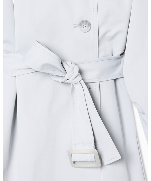 EMPORIO ARMANI（エンポリオアルマーニ）の「【エンポリオ アルマーニ】ツーピース風トレンチコート 撥水テクニカルコットン（トレンチコート・レディース・ライトグレー・38/40/42）」の4枚目の写真