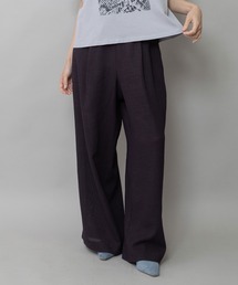 Munich（ミューニック）の「【吸水・速乾性】ポリエステルレーヨンカラミ織りワイドパンツ（その他パンツ）」