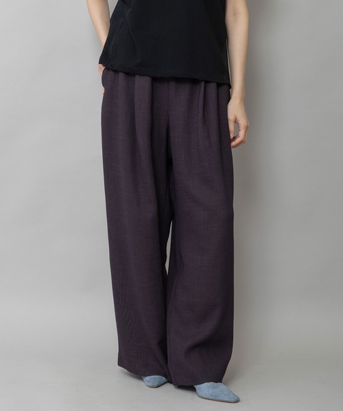 Munich（ミューニック）の「【吸水・速乾性】ポリエステルレーヨンカラミ織りワイドパンツ（その他パンツ・レディース・ブラック/ベージュ/ブラウン・S/M）」の20枚目の写真