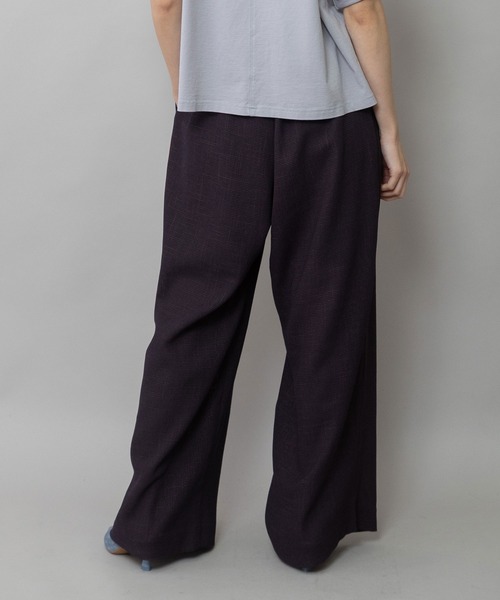 Munich（ミューニック）の「【吸水・速乾性】ポリエステルレーヨンカラミ織りワイドパンツ（その他パンツ・レディース・ブラック/ベージュ/ブラウン・S/M）」の22枚目の写真