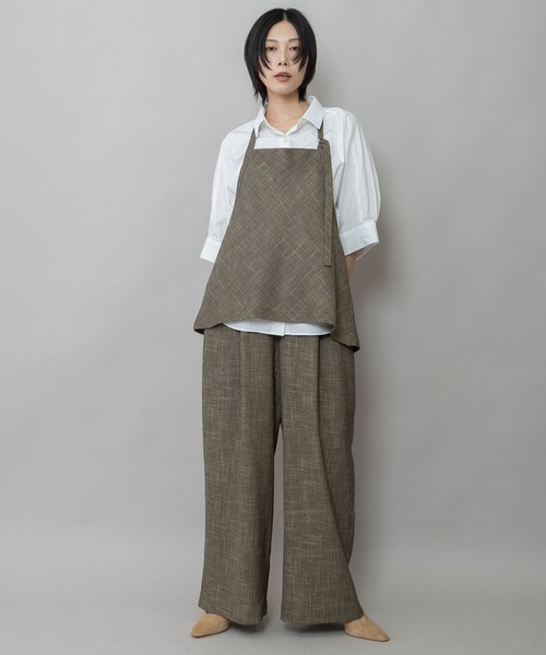 Munich（ミューニック）の「【吸水・速乾性】ポリエステルレーヨンカラミ織りワイドパンツ（その他パンツ・レディース・ブラック/ベージュ/ブラウン・S/M）」の16枚目の写真