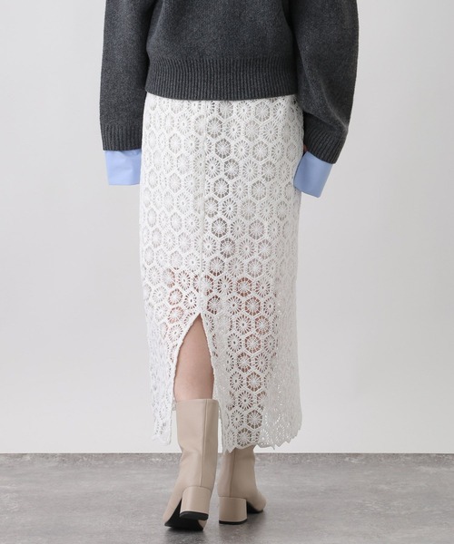 studio CLIP(スタディオクリップ)の「《ウタオ》セパレートレーススカート(スカート・レディース・オフホワイト/ブラック・FREE)」の10枚目の写真