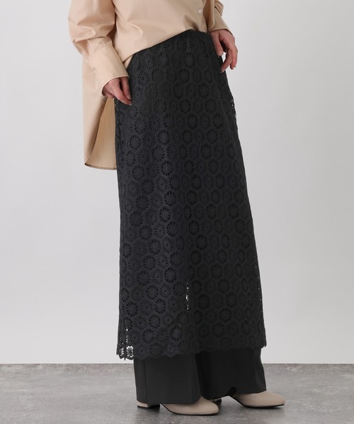 studio CLIP(スタディオクリップ)の「《ウタオ》セパレートレーススカート(スカート・レディース・オフホワイト/ブラック・FREE)」の17枚目の写真