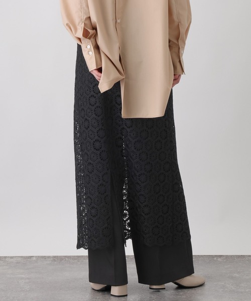 studio CLIP(スタディオクリップ)の「《ウタオ》セパレートレーススカート(スカート・レディース・オフホワイト/ブラック・FREE)」の18枚目の写真