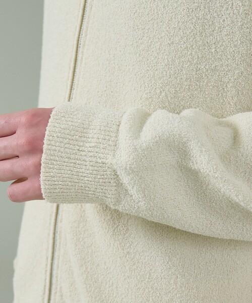 ABAHOUSE（アバハウス）の「コットンブークレー ダブルZIP ニットブルゾン / クルーカーディガン（カーディガン/ボレロ・メンズ・ブラック/オフホワイト/ブラウン・48/46）」の9枚目の写真