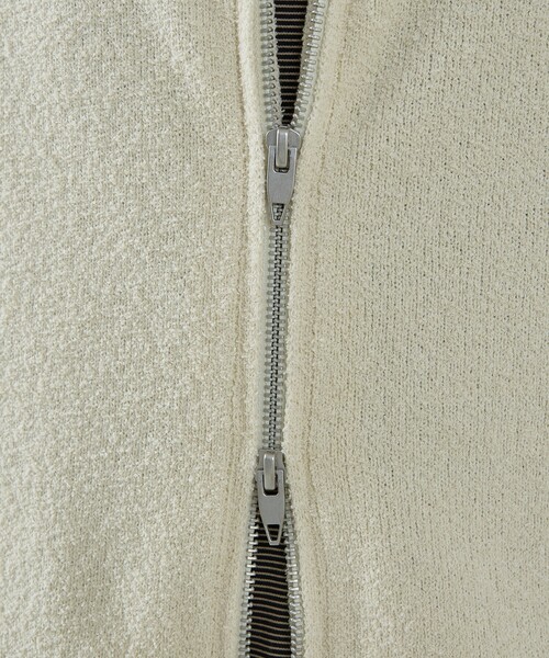 ABAHOUSE（アバハウス）の「コットンブークレー ダブルZIP ニットブルゾン / クルーカーディガン（カーディガン/ボレロ・メンズ・ブラック/オフホワイト/ブラウン・48/46）」の11枚目の写真
