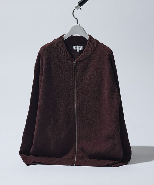 ABAHOUSE（アバハウス）の「コットンブークレー ダブルZIP ニットブルゾン / クルーカーディガン（カーディガン/ボレロ・メンズ・ブラック/オフホワイト/ブラウン・48/46）」の17枚目の写真