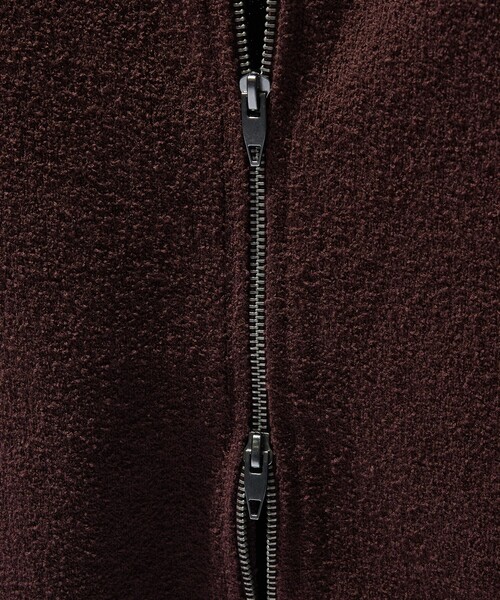 ABAHOUSE（アバハウス）の「コットンブークレー ダブルZIP ニットブルゾン / クルーカーディガン（カーディガン/ボレロ・メンズ・ブラック/オフホワイト/ブラウン・48/46）」の18枚目の写真