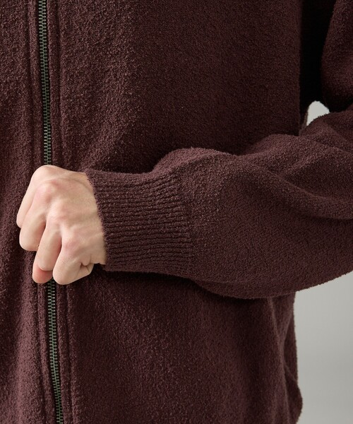 ABAHOUSE（アバハウス）の「コットンブークレー ダブルZIP ニットブルゾン / クルーカーディガン（カーディガン/ボレロ・メンズ・ブラック/オフホワイト/ブラウン・48/46）」の22枚目の写真