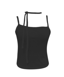 SLEEVELESS CROP TOP CHARCOAL