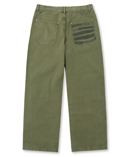 BROWNBREATH（ブラウンブレス）の「DOUBLE KNEE BALLON PANTS - KHAKI（デニムパンツ・レディース・その他・M/S/L/XL）」の2枚目の写真