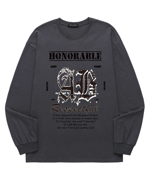VANNWORKS(バンワークス)の「ABO ロングスリーブ (VLS0209) AB_チャコール(Tシャツ/カットソー・レディース・その他・S/M/L/XL/XXL)」の3枚目の写真