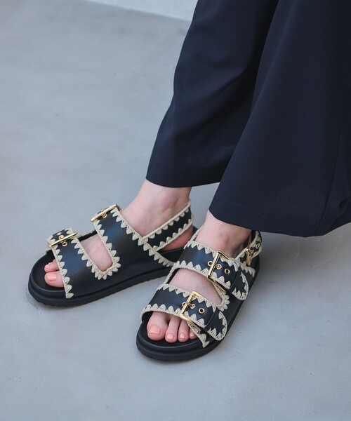 UNITED ARROWS（ユナイテッドアローズ）の「ナチュラル 2ライン サンダル（サンダル・レディース・ブラック/ブラウン・35/36/37/38）」の17枚目の写真