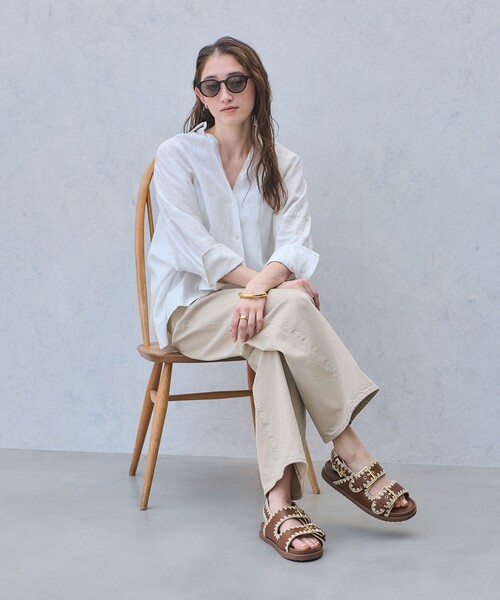 UNITED ARROWS（ユナイテッドアローズ）の「ナチュラル 2ライン サンダル（サンダル・レディース・ブラック/ブラウン・35/36/37/38）」の4枚目の写真