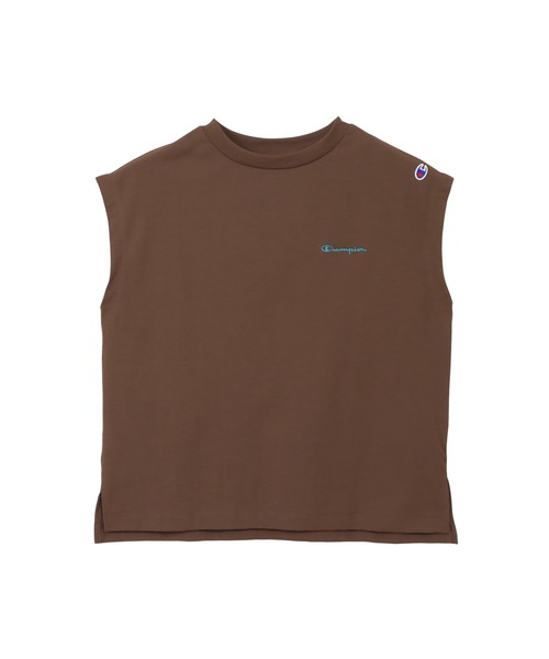 Champion(チャンピオン)の「【Champion/チャンピオン】レディース スリーブレスシャツ(Tシャツ/カットソー・レディース・オフホワイト/ダークブラウン/モスグリーン/ブルー系その他3・LARGE/MEDIUM)」の3枚目の写真