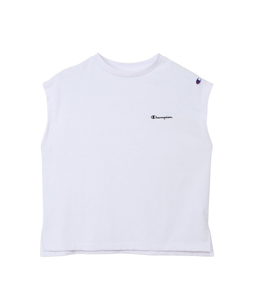 Champion(チャンピオン)の「【Champion/チャンピオン】レディース スリーブレスシャツ(Tシャツ/カットソー・レディース・オフホワイト/ダークブラウン/モスグリーン/ブルー系その他3・LARGE/MEDIUM)」の2枚目の写真