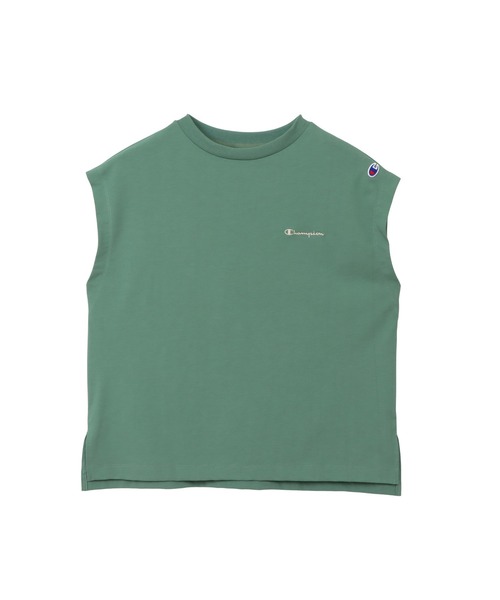 Champion(チャンピオン)の「【Champion/チャンピオン】レディース スリーブレスシャツ(Tシャツ/カットソー・レディース・オフホワイト/ダークブラウン/モスグリーン/ブルー系その他3・LARGE/MEDIUM)」の4枚目の写真