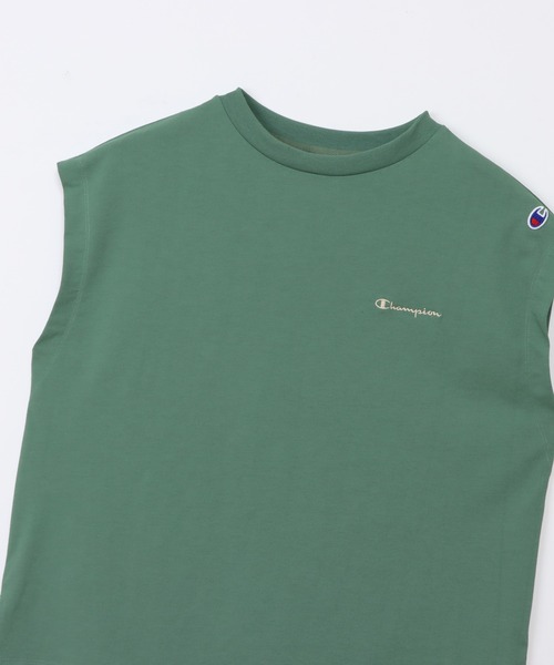 Champion(チャンピオン)の「【Champion/チャンピオン】レディース スリーブレスシャツ(Tシャツ/カットソー・レディース・オフホワイト/ダークブラウン/モスグリーン/ブルー系その他3・LARGE/MEDIUM)」の7枚目の写真