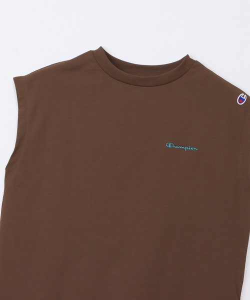 Champion(チャンピオン)の「【Champion/チャンピオン】レディース スリーブレスシャツ(Tシャツ/カットソー・レディース・オフホワイト/ダークブラウン/モスグリーン/ブルー系その他3・LARGE/MEDIUM)」の12枚目の写真