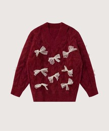 Mesh Ribbon Motif Sweater