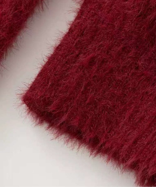 LA POMME petit(ラポミ・プチ)の「Mesh Ribbon Motif Sweater(ニット/セーター・レディース・ブルー/ブラック/レッド・MEDIUM/SMALL/X-LARGE/LARGE)」の7枚目の写真