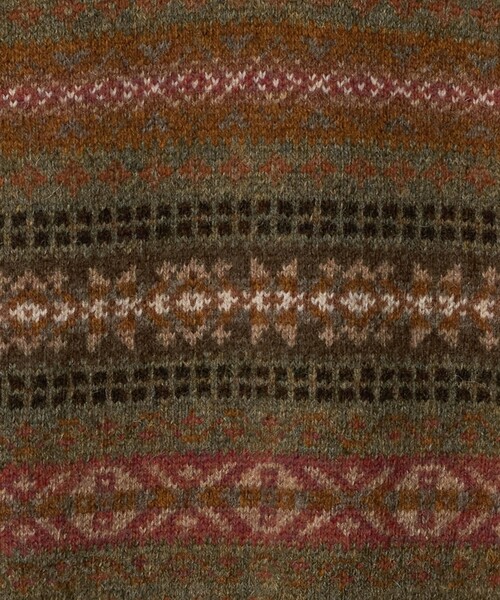 Jamieson's of Shetland（ジャミーソンズオブシェトランド）の「＜Jamieson`s＞フェアアイル Vネックベスト（ニット/セーター・メンズ・グレー系/オリーブ・42/40）」の9枚目の写真