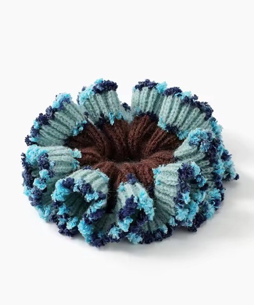 TONE SELECT GOODS（トーンセレクトグッズ）の「【urge select】カラフル フリル ニットシュシュ【9色展開】（シュシュ・レディース・その他6/その他4/その他7/その他9/その他8/その他1/その他2/その他3/その他5・FREE）」の2枚目の写真