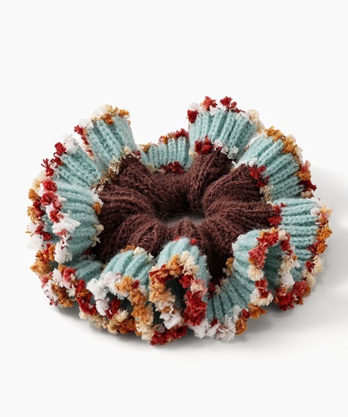 TONE SELECT GOODS（トーンセレクトグッズ）の「【urge select】カラフル フリル ニットシュシュ【9色展開】（シュシュ・レディース・その他6/その他4/その他7/その他9/その他8/その他1/その他2/その他3/その他5・FREE）」の4枚目の写真