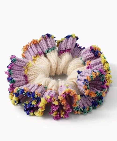 TONE SELECT GOODS（トーンセレクトグッズ）の「【urge select】カラフル フリル ニットシュシュ【9色展開】（シュシュ・レディース・その他6/その他4/その他7/その他9/その他8/その他1/その他2/その他3/その他5・FREE）」の8枚目の写真