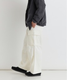 BACK NUMBER | 【BACK NUMBER】コットンツイルカーゴパンツ (古着風/ワイドシルエット/アクティブスタイル)(カーゴパンツ)