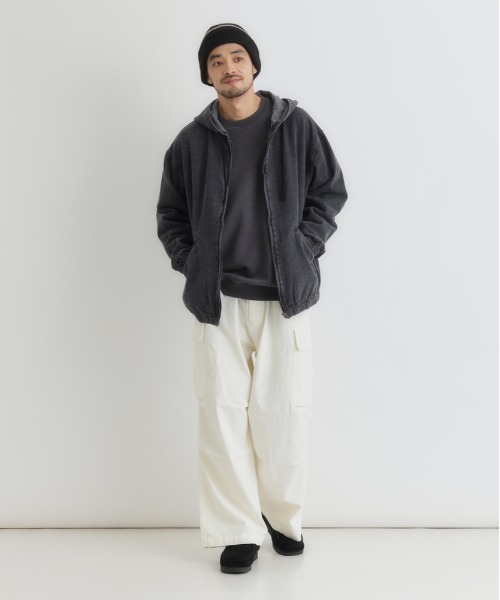 BACK NUMBER（バックナンバー）の「【BACK NUMBER】コットンツイルカーゴパンツ (古着風/ワイドシルエット/アクティブスタイル)（カーゴパンツ・メンズ・ブラック/オリーブ/ホワイト・L/M/S/XL）」の16枚目の写真