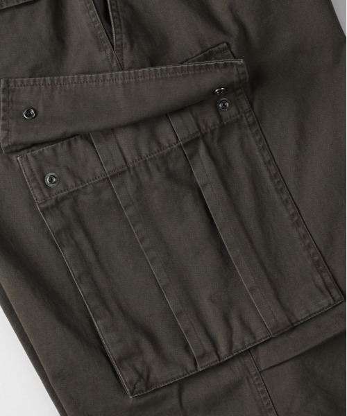 BACK NUMBER（バックナンバー）の「【BACK NUMBER】コットンツイルカーゴパンツ (古着風/ワイドシルエット/アクティブスタイル)（カーゴパンツ・メンズ・ブラック/オリーブ/ホワイト・L/M/S/XL）」の6枚目の写真