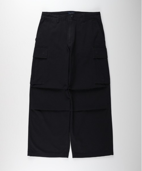 BACK NUMBER（バックナンバー）の「【BACK NUMBER】コットンツイルカーゴパンツ (古着風/ワイドシルエット/アクティブスタイル)（カーゴパンツ・メンズ・ブラック/オリーブ/ホワイト・L/M/S/XL）」の12枚目の写真
