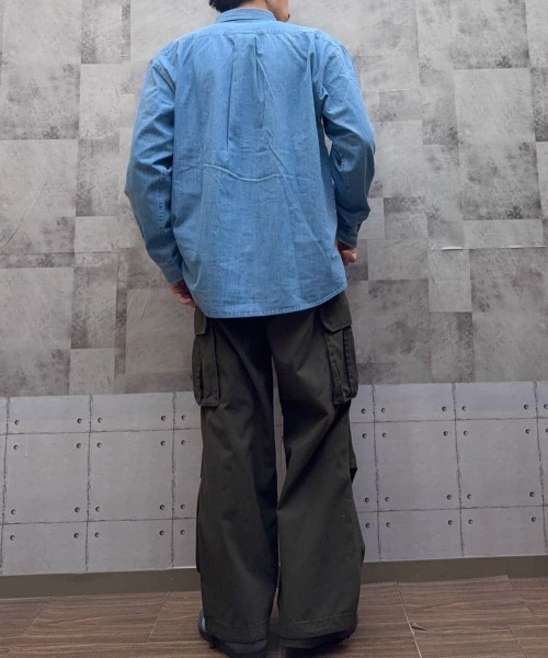 BACK NUMBER（バックナンバー）の「【BACK NUMBER】コットンツイルカーゴパンツ (古着風/ワイドシルエット/アクティブスタイル)（カーゴパンツ・メンズ・ブラック/オリーブ/ホワイト・L/M/S/XL）」の7枚目の写真