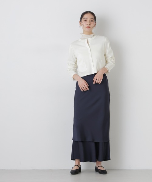 NANO universe（ナノユニバース）の「強撚コットンコンパクトカーディガン（カーディガン/ボレロ・レディース・ホワイト/ネイビー/ライトピンク・FREE）」の19枚目の写真